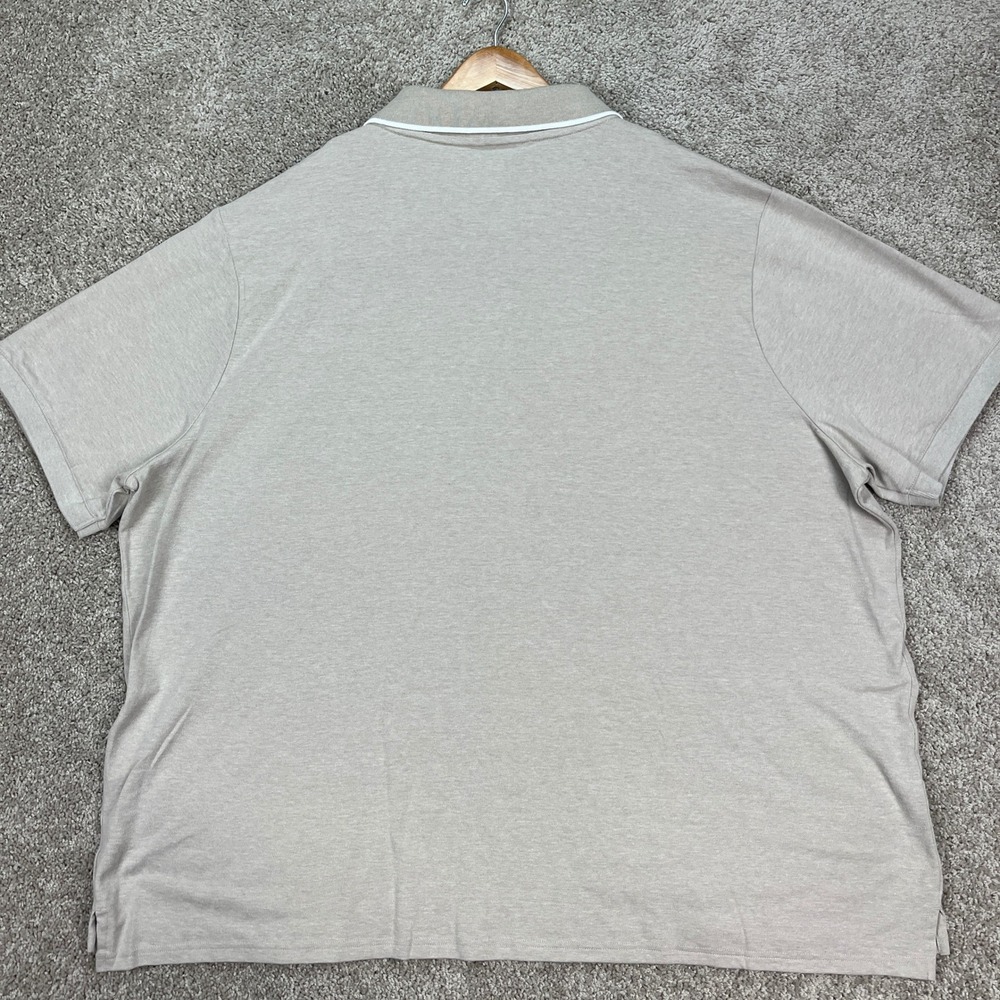 Goodfellow Polo Shirt Mens 4XL Khaki Short Sleeve Performance Golf Stretch NEW - Picture 3 of 9